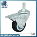 2"Black PU Threaded Stem Swivel Caster Wheel